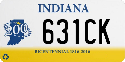 IN license plate 631CK