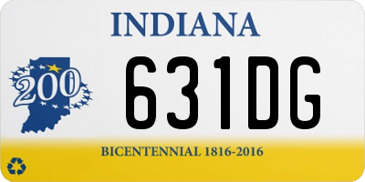 IN license plate 631DG