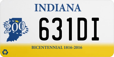 IN license plate 631DI