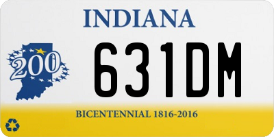 IN license plate 631DM