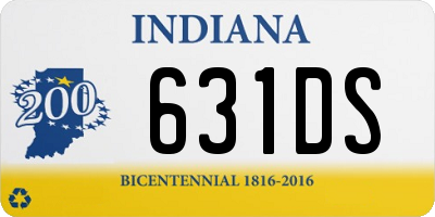 IN license plate 631DS