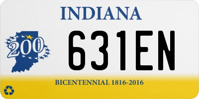 IN license plate 631EN