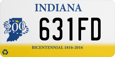 IN license plate 631FD