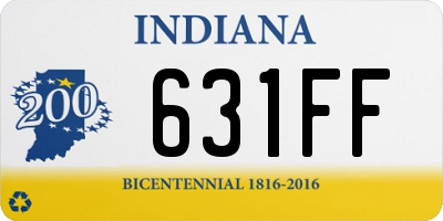 IN license plate 631FF