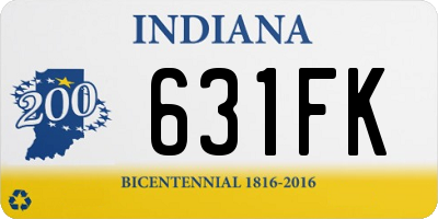 IN license plate 631FK