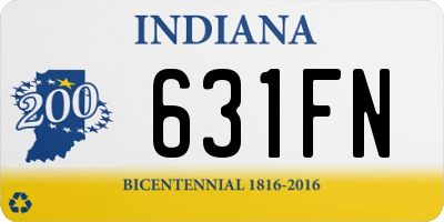 IN license plate 631FN