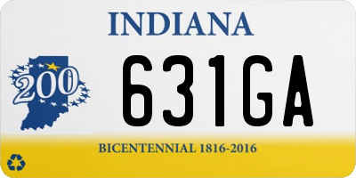 IN license plate 631GA