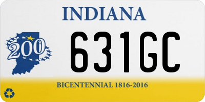 IN license plate 631GC