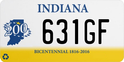 IN license plate 631GF