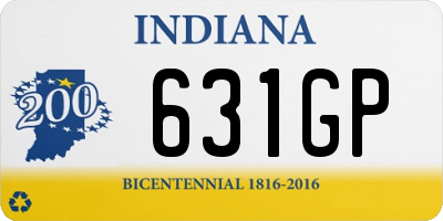 IN license plate 631GP