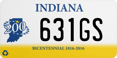 IN license plate 631GS