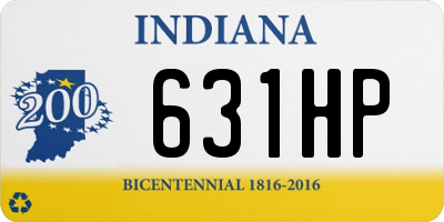 IN license plate 631HP