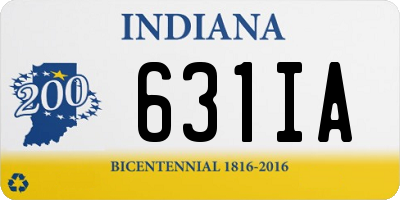 IN license plate 631IA