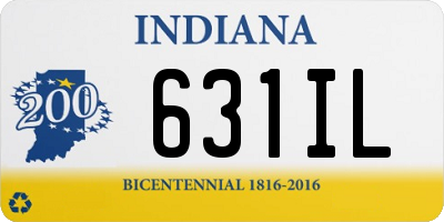 IN license plate 631IL