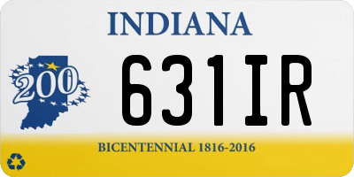 IN license plate 631IR