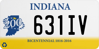 IN license plate 631IV