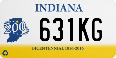 IN license plate 631KG