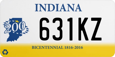 IN license plate 631KZ