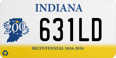 IN license plate 631LD