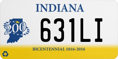 IN license plate 631LI