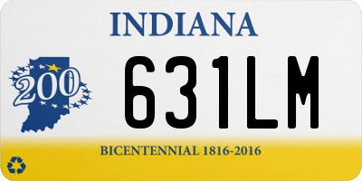 IN license plate 631LM