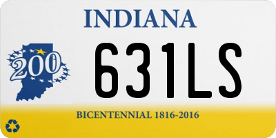 IN license plate 631LS