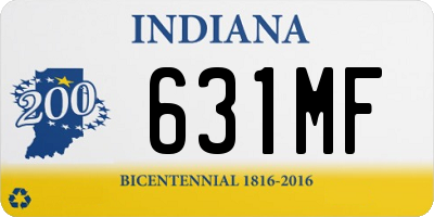 IN license plate 631MF