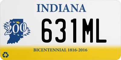 IN license plate 631ML