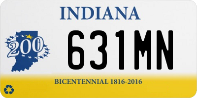 IN license plate 631MN