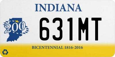 IN license plate 631MT