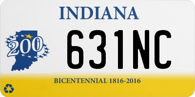 IN license plate 631NC