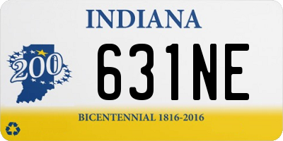 IN license plate 631NE