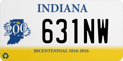 IN license plate 631NW