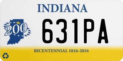 IN license plate 631PA