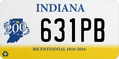 IN license plate 631PB