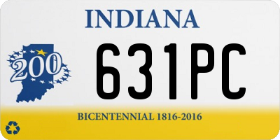 IN license plate 631PC