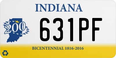 IN license plate 631PF