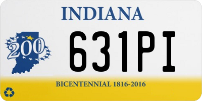 IN license plate 631PI