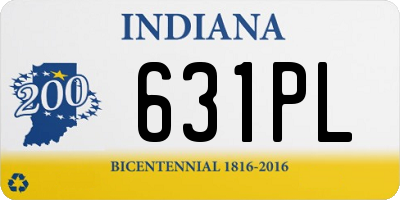 IN license plate 631PL