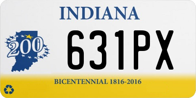 IN license plate 631PX