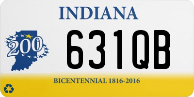 IN license plate 631QB