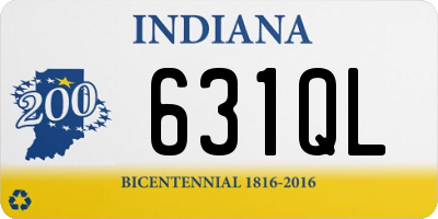 IN license plate 631QL