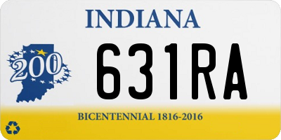 IN license plate 631RA