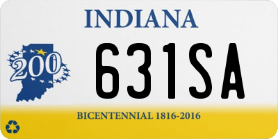 IN license plate 631SA