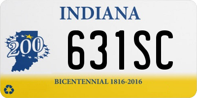 IN license plate 631SC