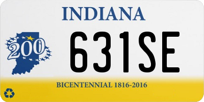 IN license plate 631SE