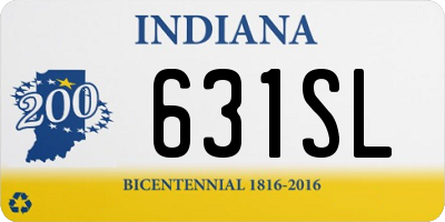 IN license plate 631SL