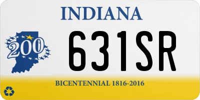 IN license plate 631SR