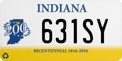 IN license plate 631SY