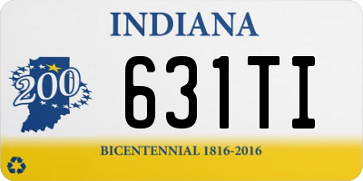 IN license plate 631TI